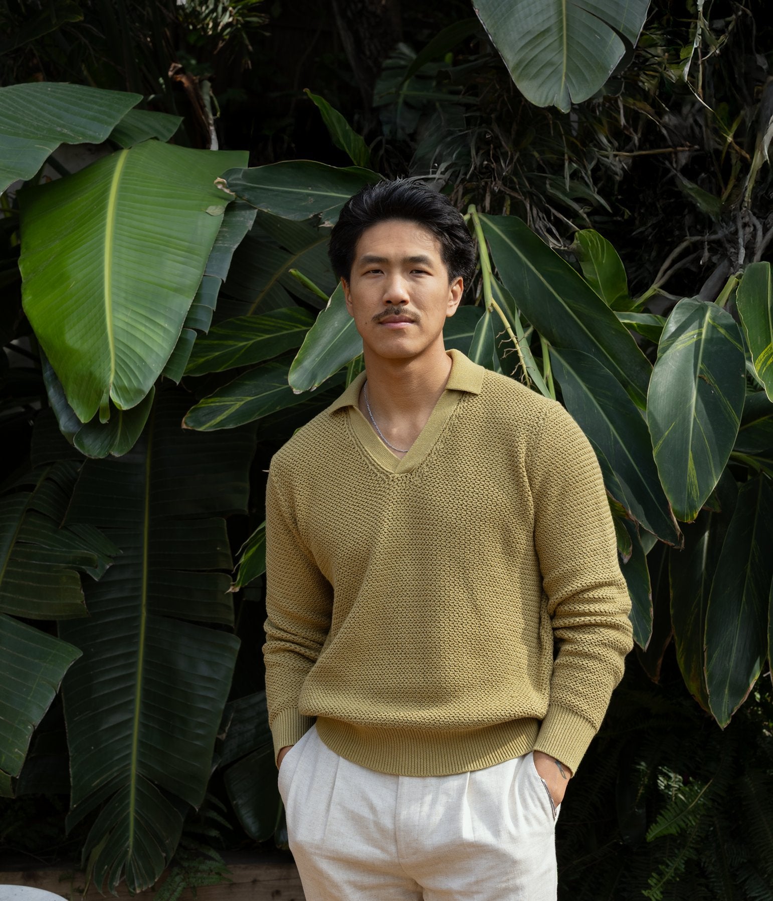 Uncle Purl Crochet Polo Shirts Cotton Silk