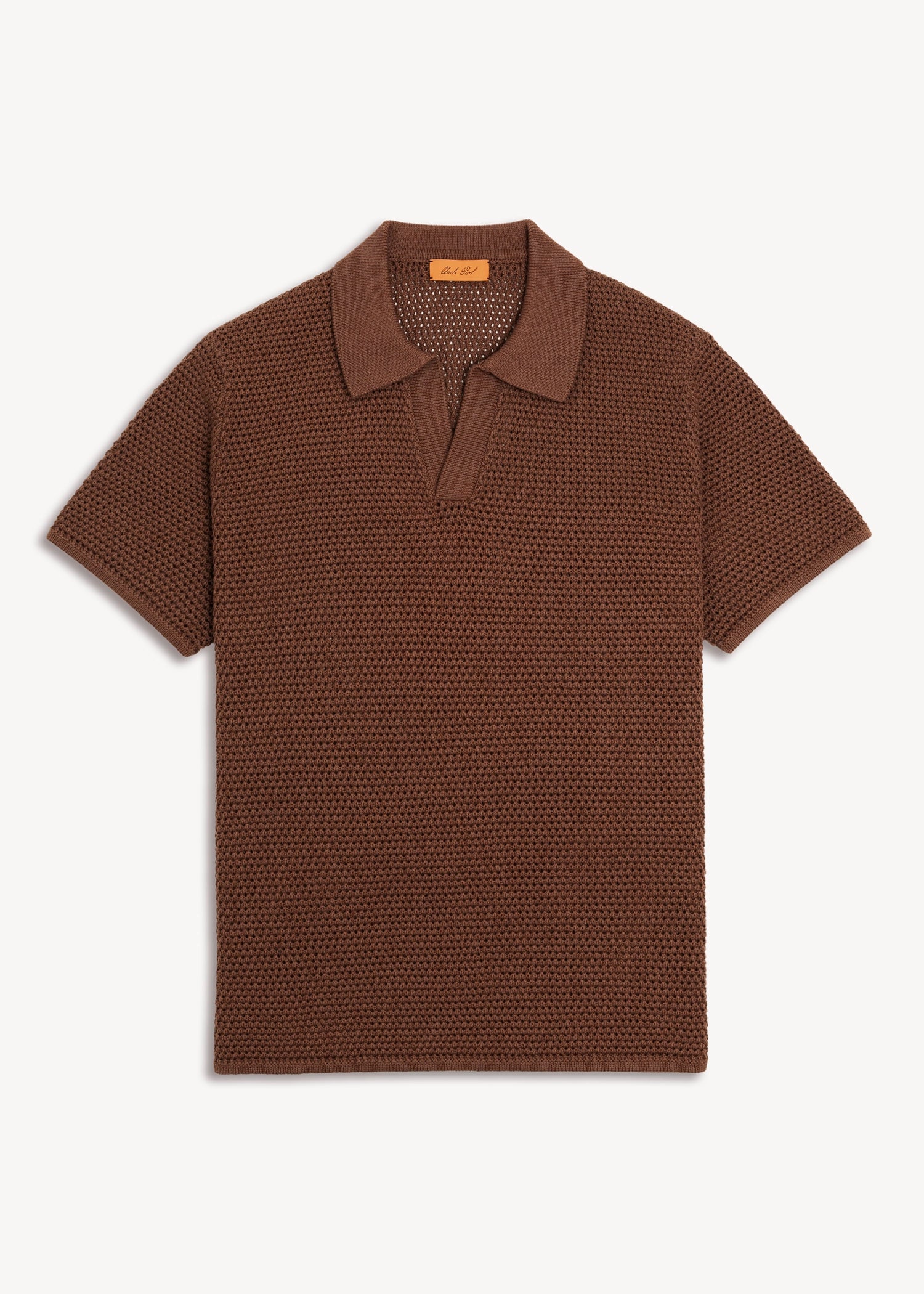 トップス feels. RESORT CROCHET POLO SHIRT BROWN feels. RESORT CROCHET POLO SHIRT BROWN