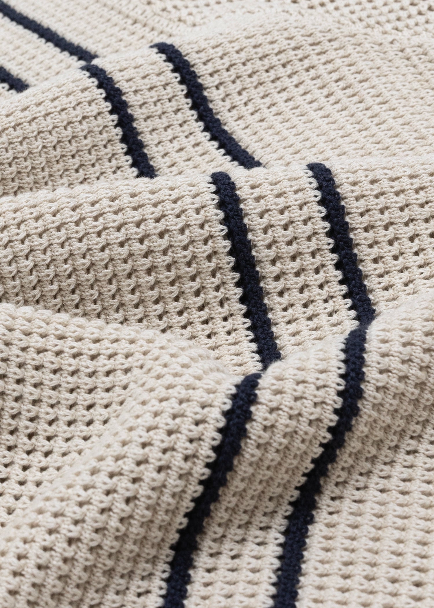 Uncle Purl Brown Crochet Shirt Cream