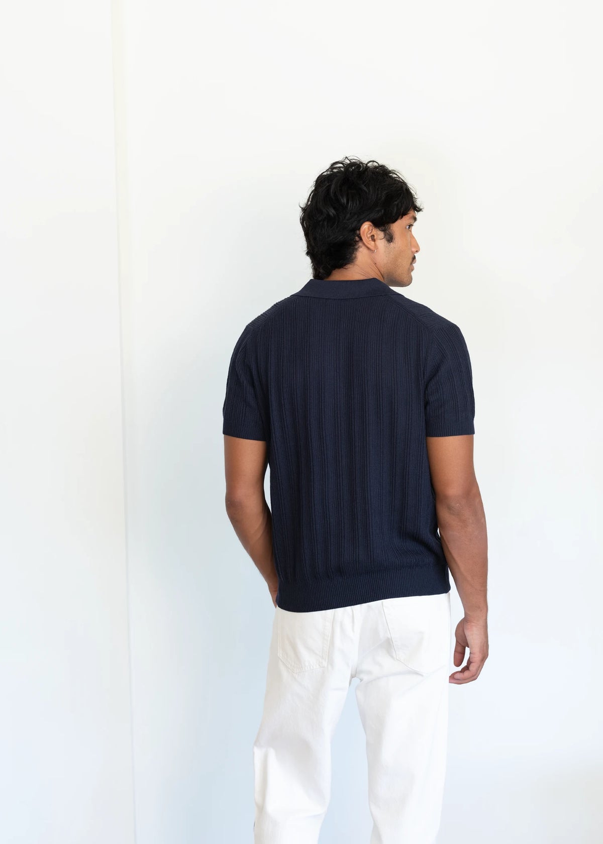 Mulberry Silk Classic Polo - Deep Navy