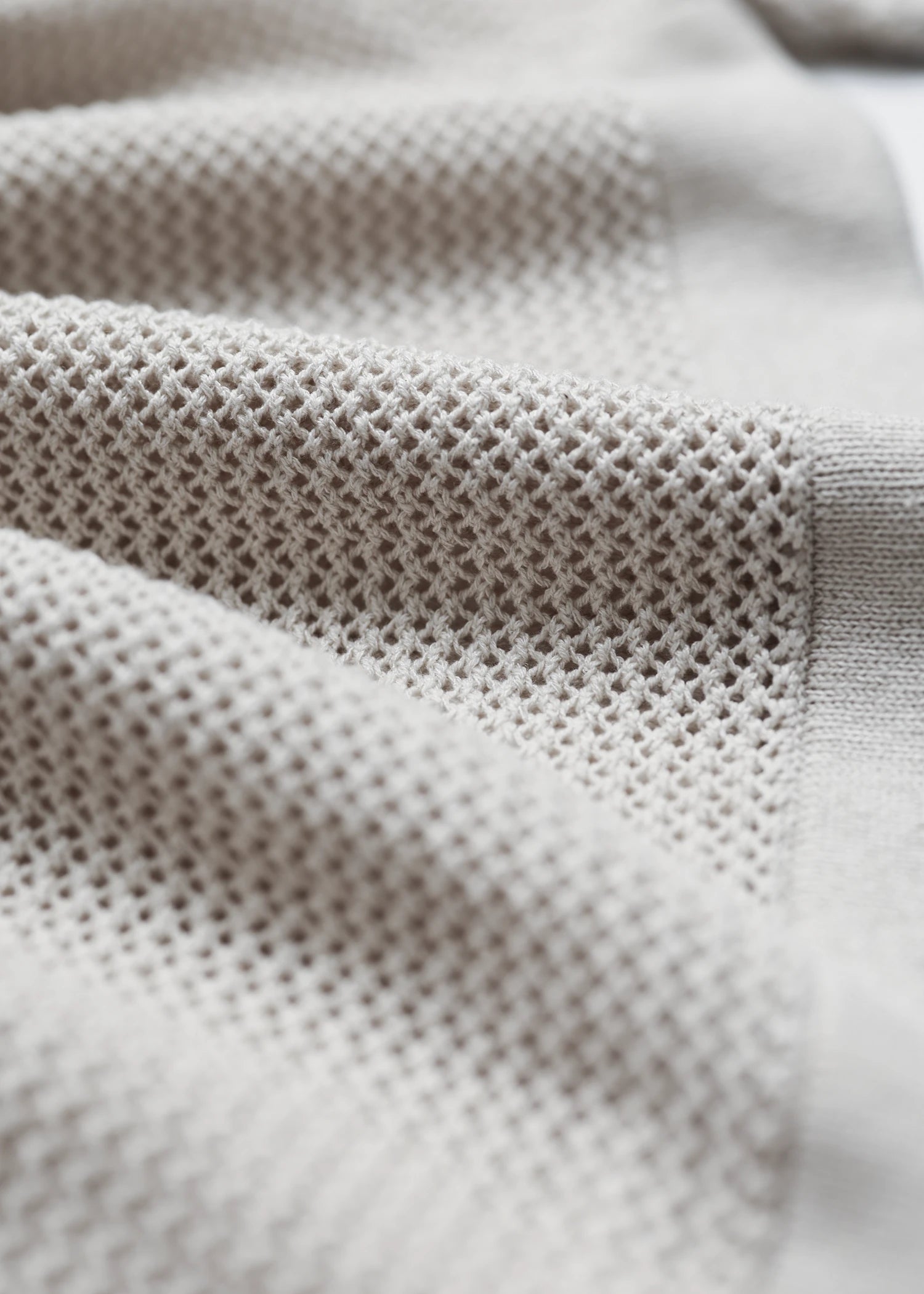 Linen Crochet Stitch Shirt - Natural