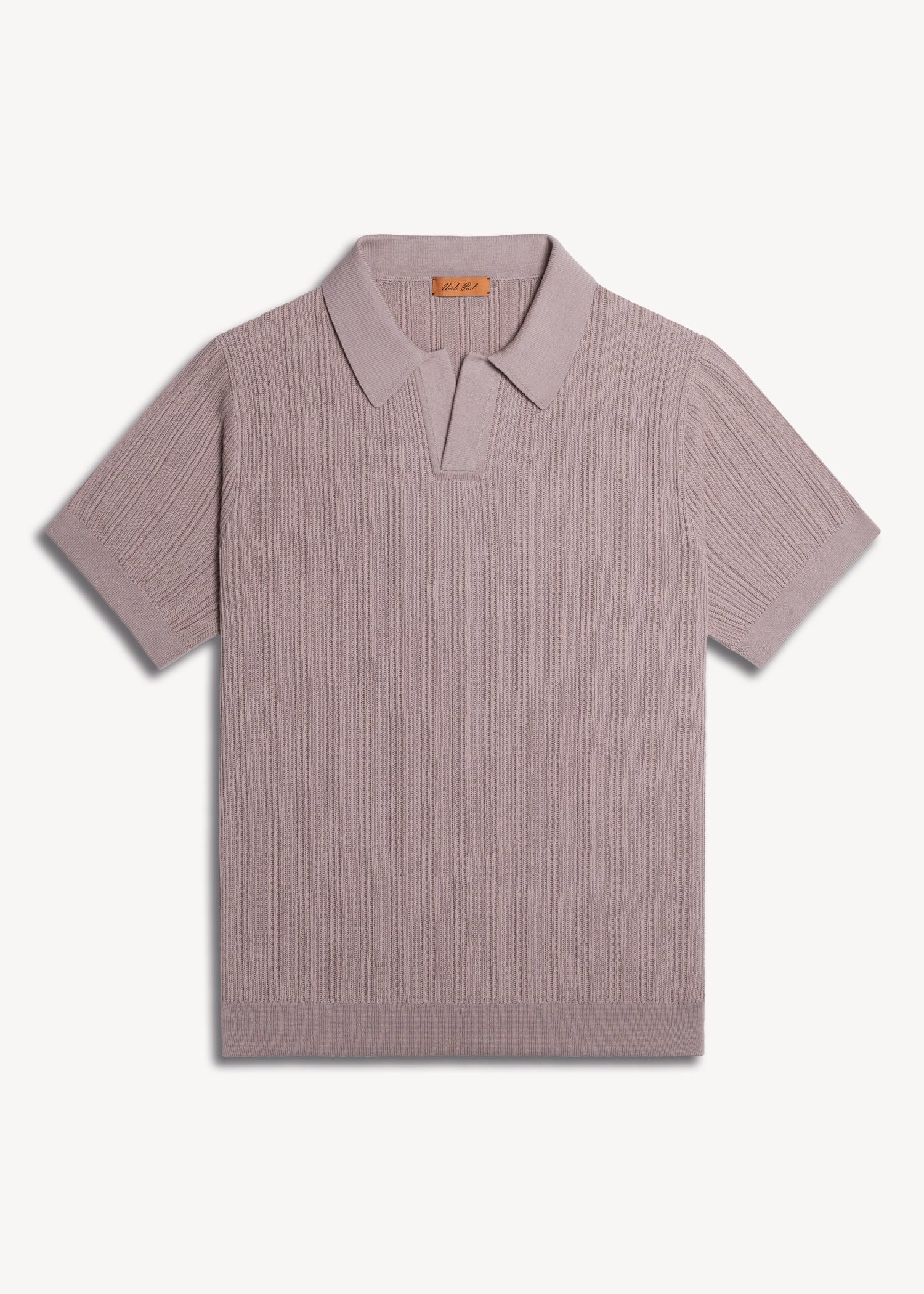 Mercer Cotton Open Collar Polo - Dusty Rose
