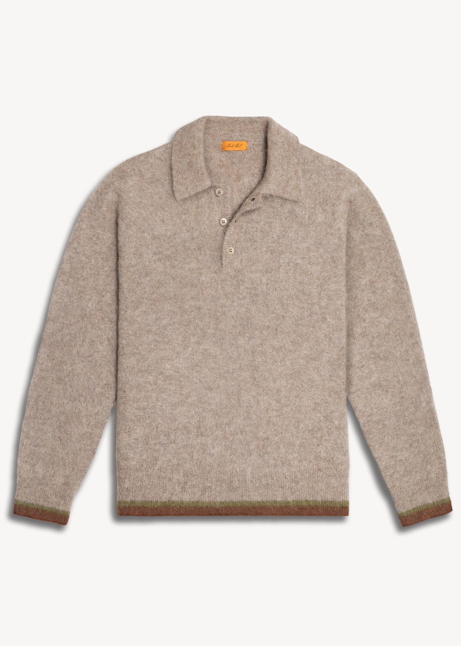 Alpaca Polo Sweater - Oatmeal