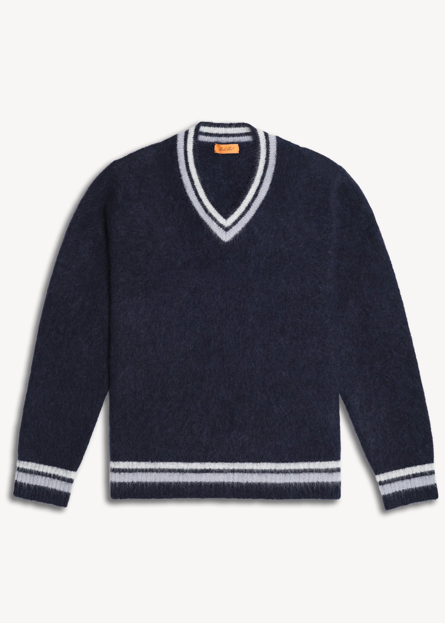 Brushed Alpaca V-Neck - Deep Navy