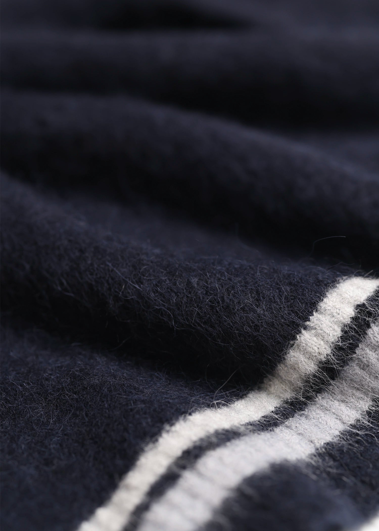 Brushed Alpaca V-Neck - Deep Navy