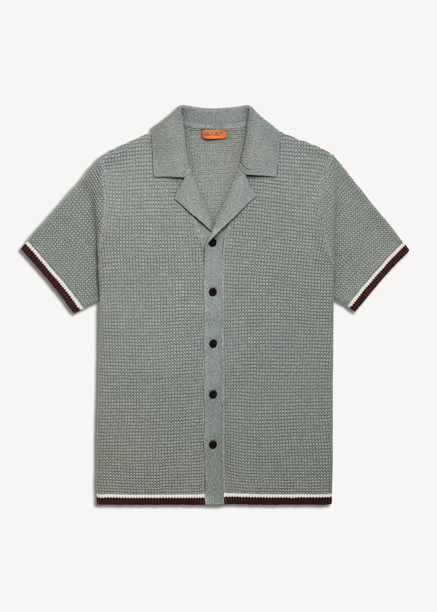 Linen Loop Stitch Shirt - Lagoon Blue