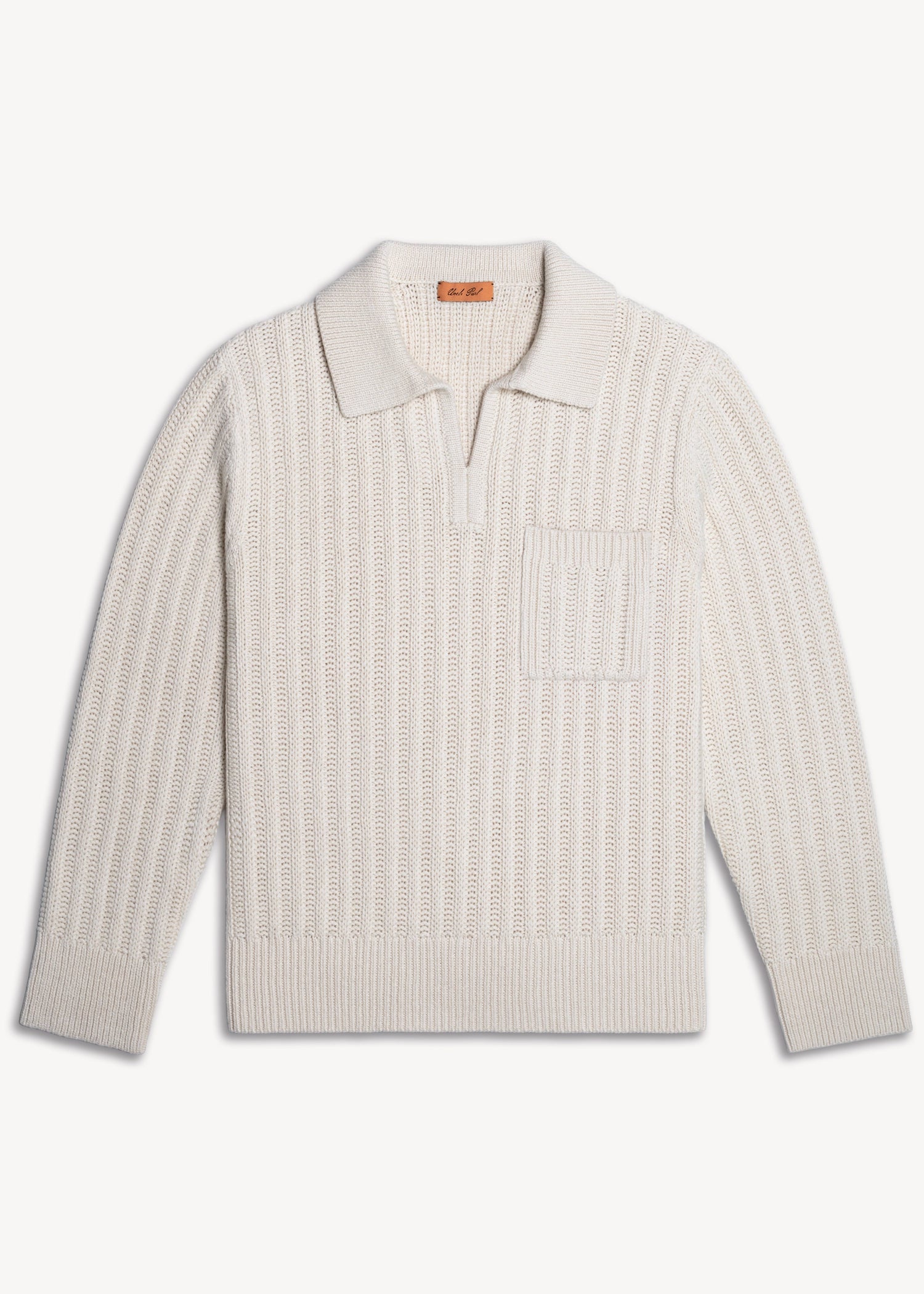 Extrafine Merino Polo Sweater - Cream
