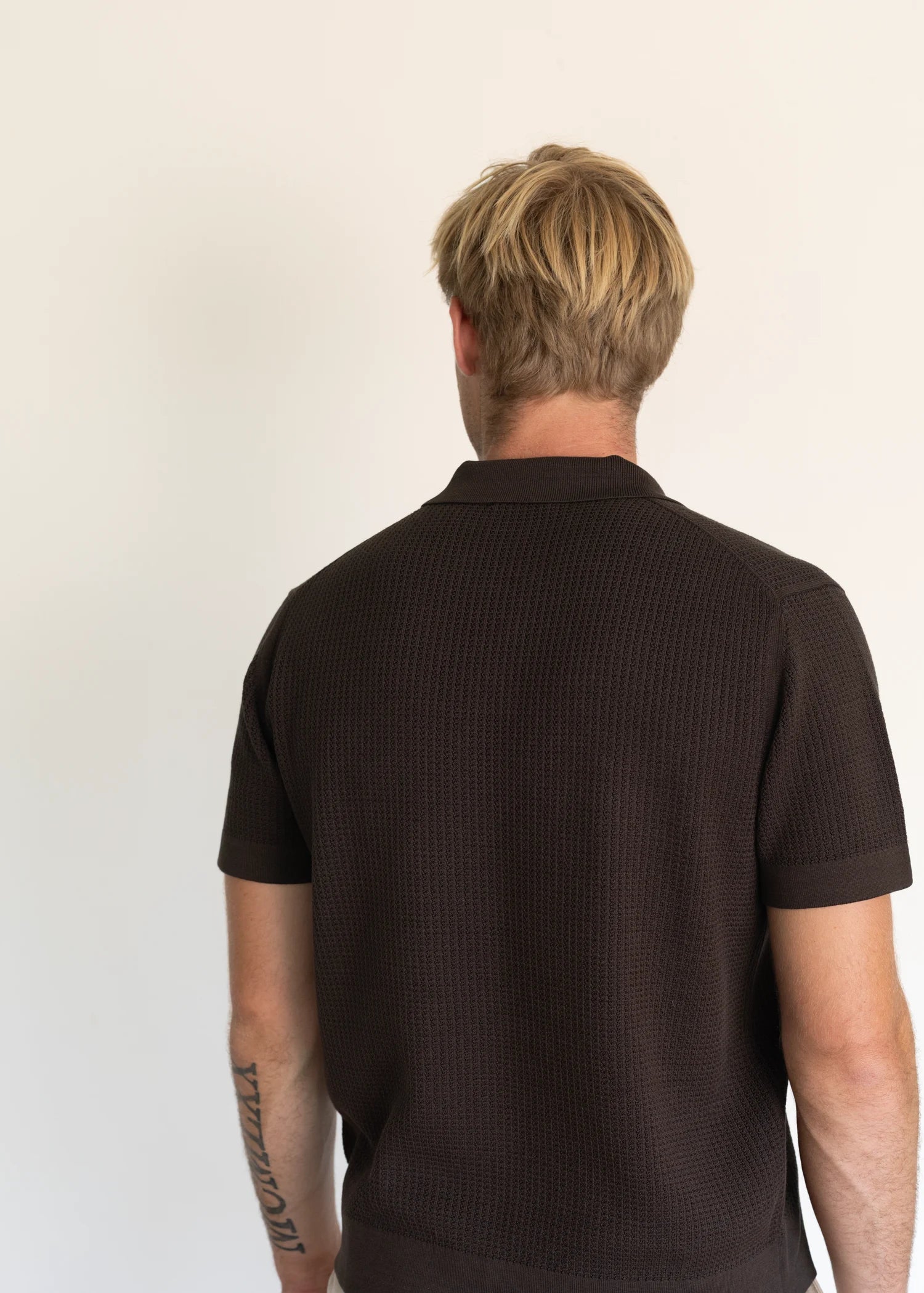Mercer Cotton Classic Polo - Java Brown