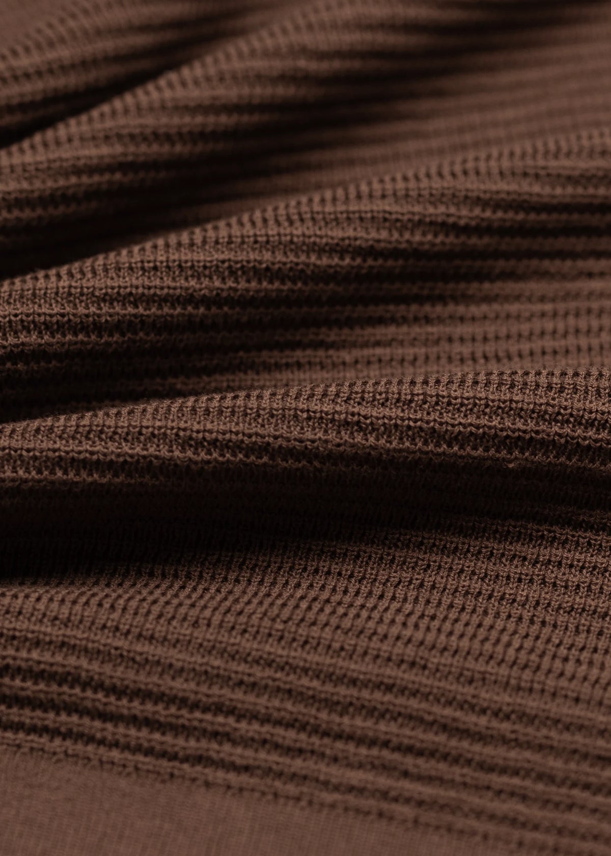 Mulberry Silk Long Sleeve Polo - Maple Brown