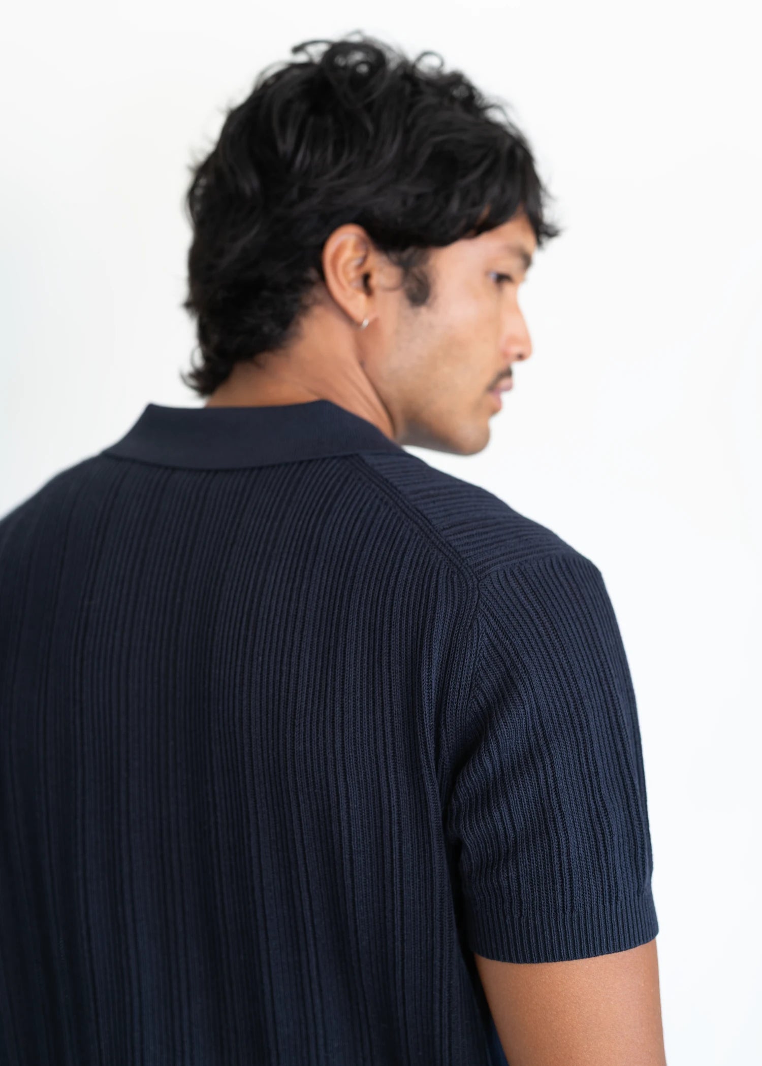 Mulberry Silk Classic Polo - Deep Navy