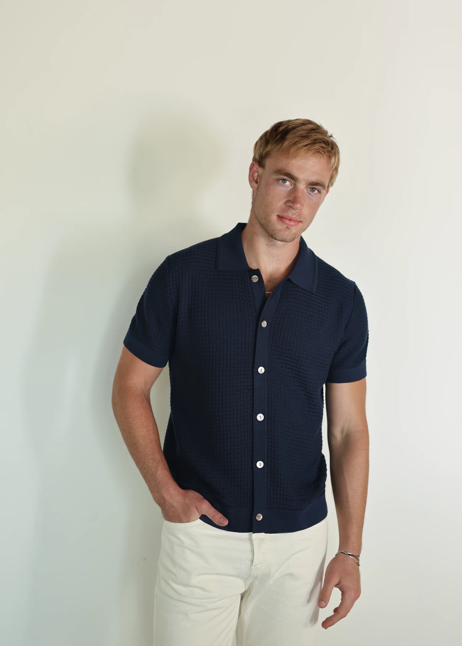 Mulberry Silk Polo Shirt - Midnight Navy