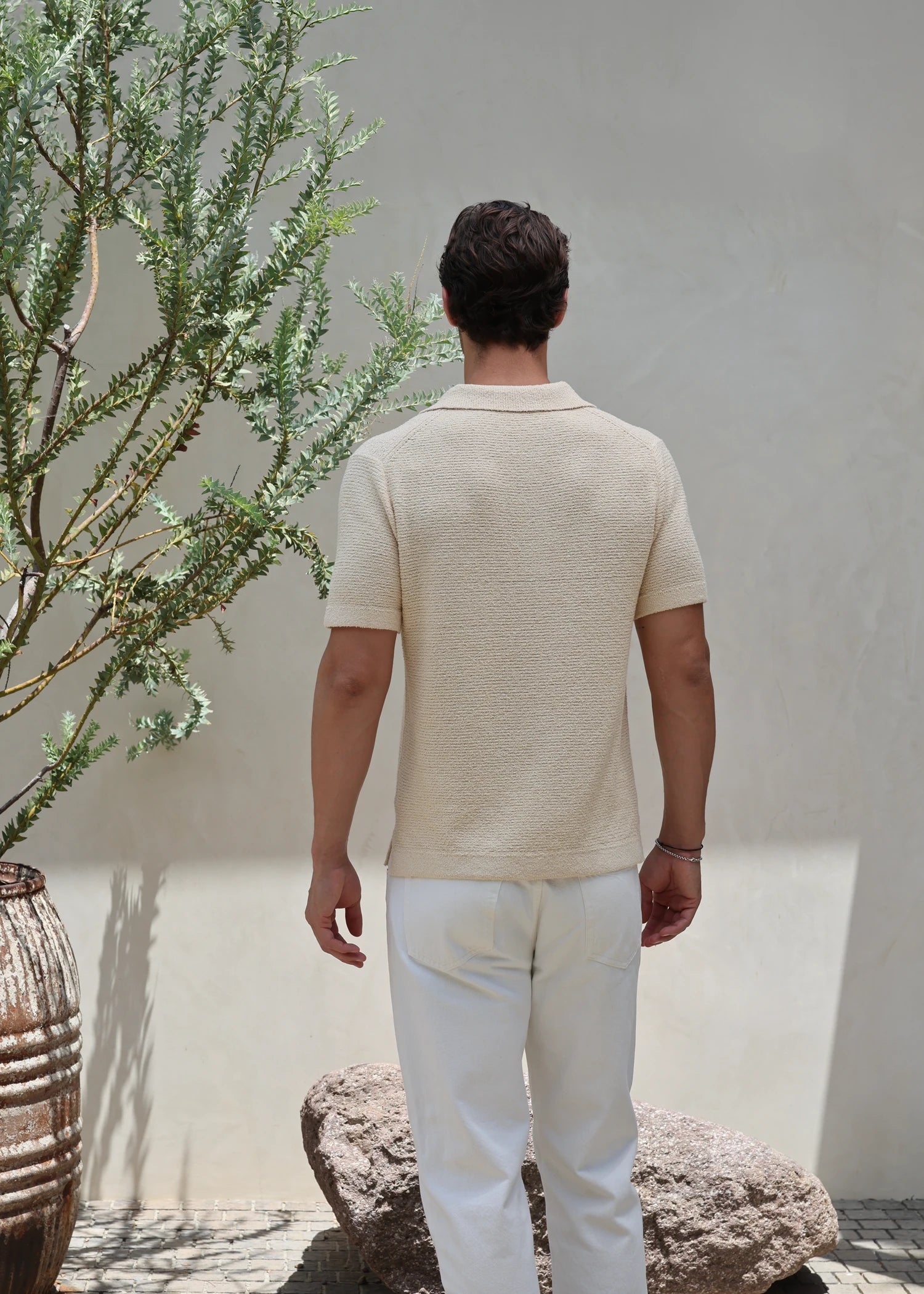 Loop Knit Terry Polo - Butter