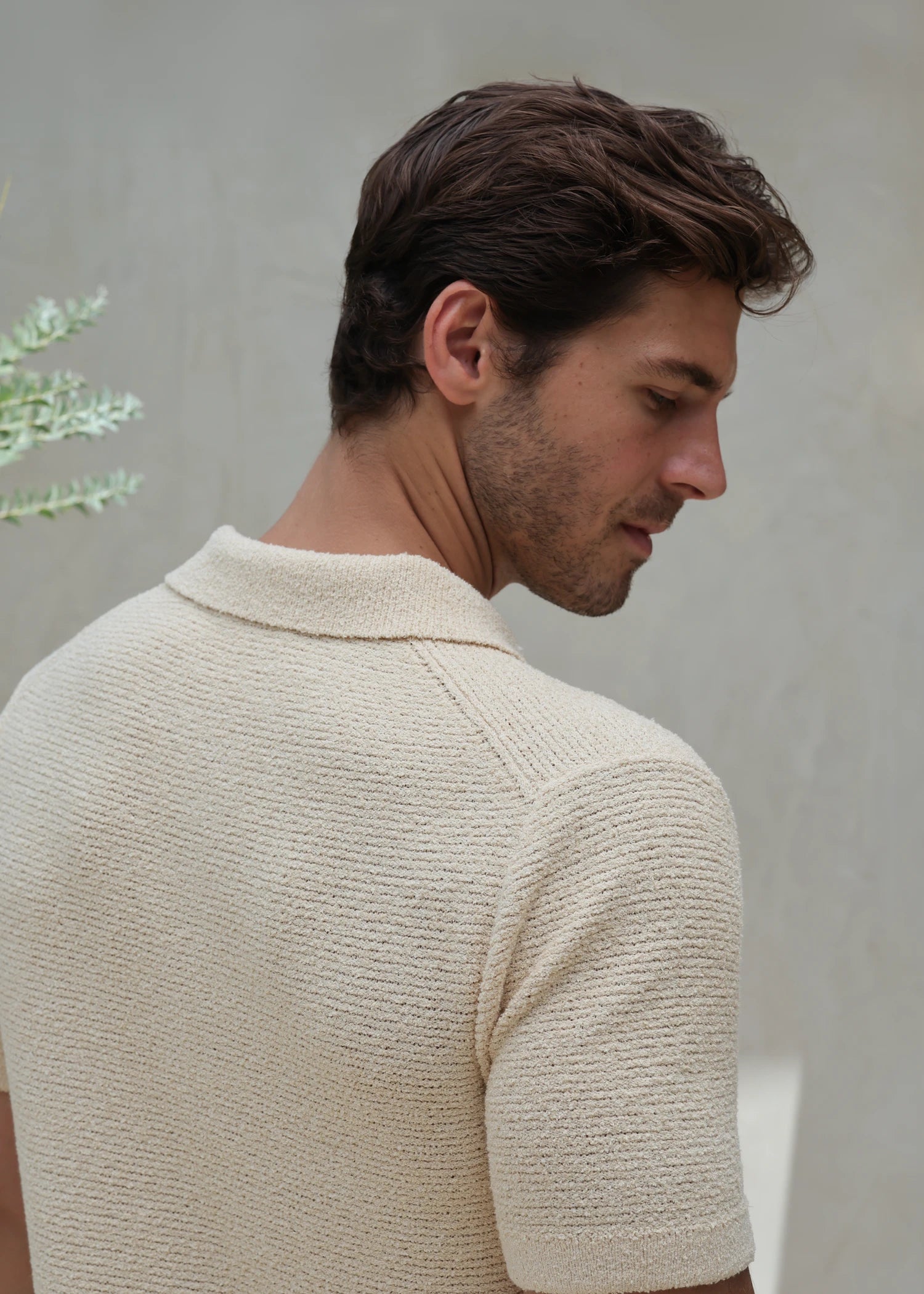 Loop Knit Terry Polo - Butter