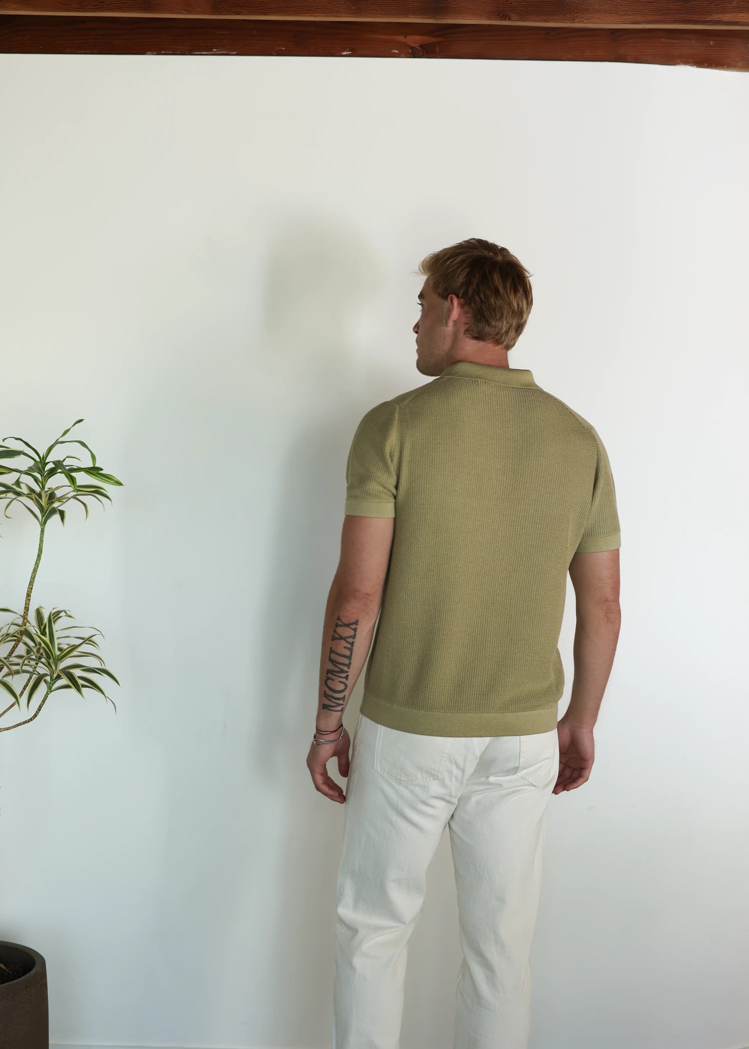 Mulberry Silk Polo - Aloe Green