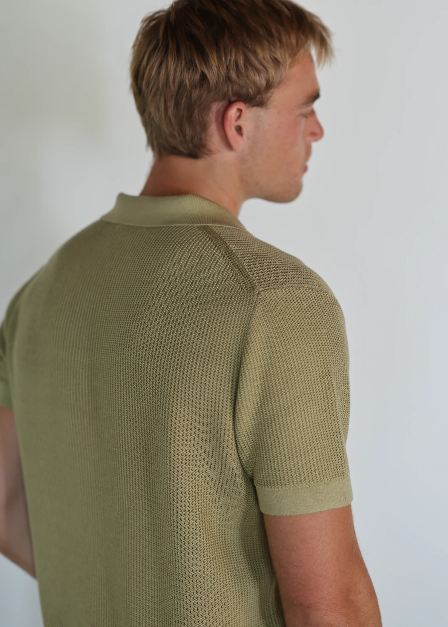 Mulberry Silk Polo - Aloe Green