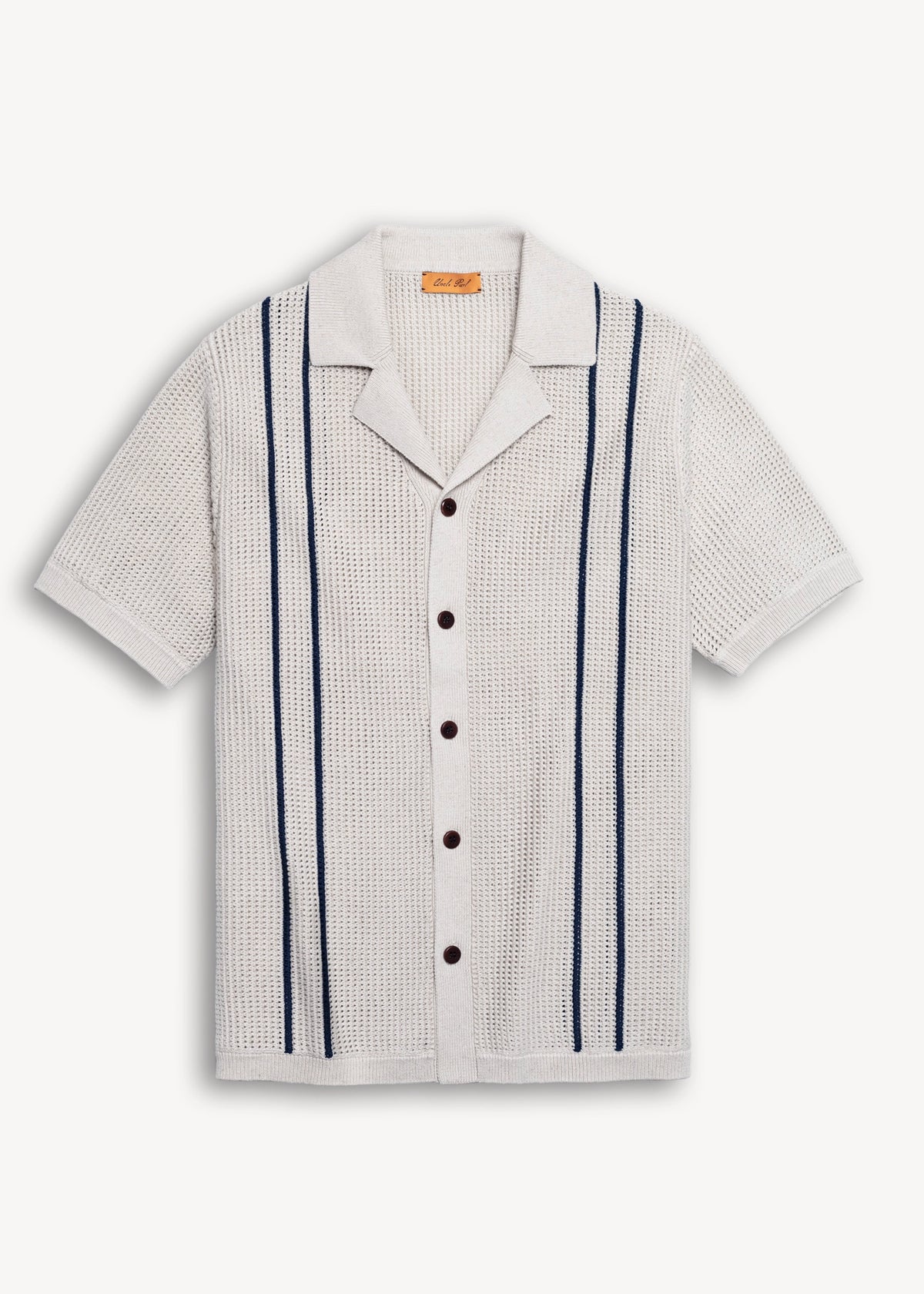 Linen Crochet Cabana Shirt - Natural