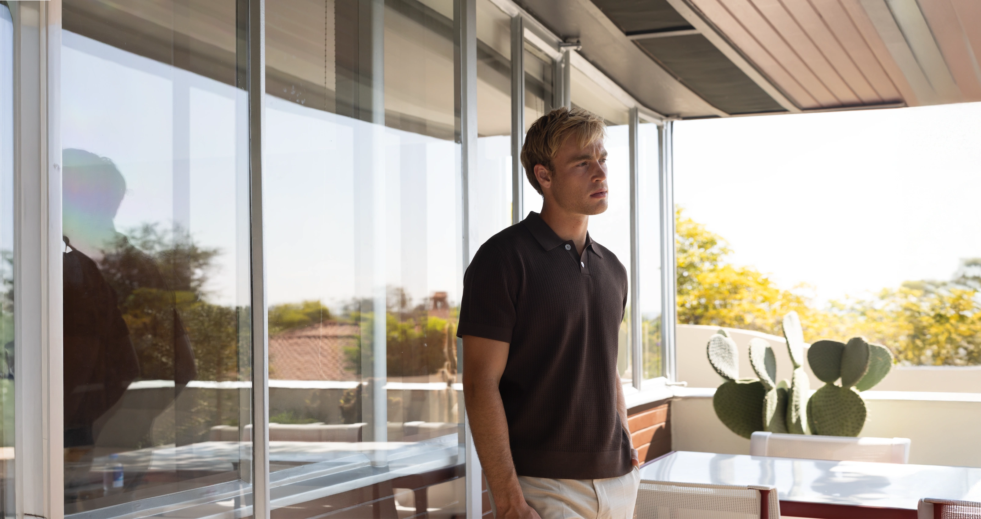 Uncle Purl Brown Sweater Polo Two Button