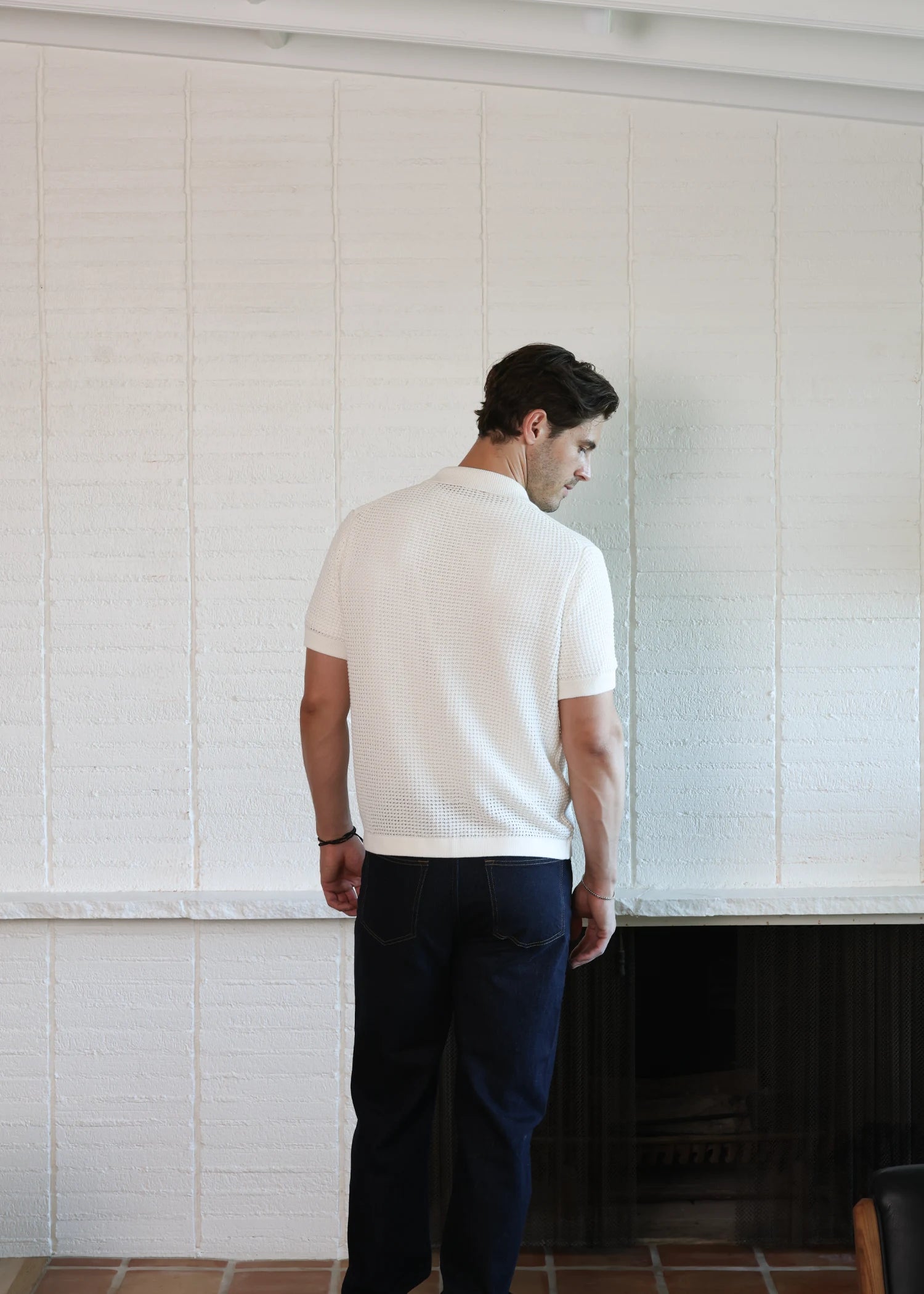 Mercer Cotton Polo Shirt - White