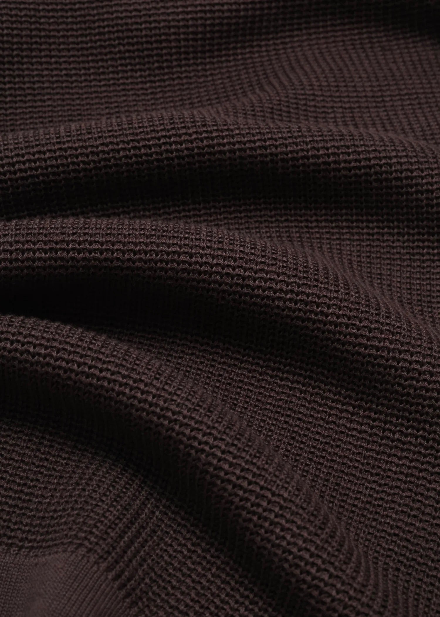 Mercer Cotton Open Collar Polo - Umber Brown