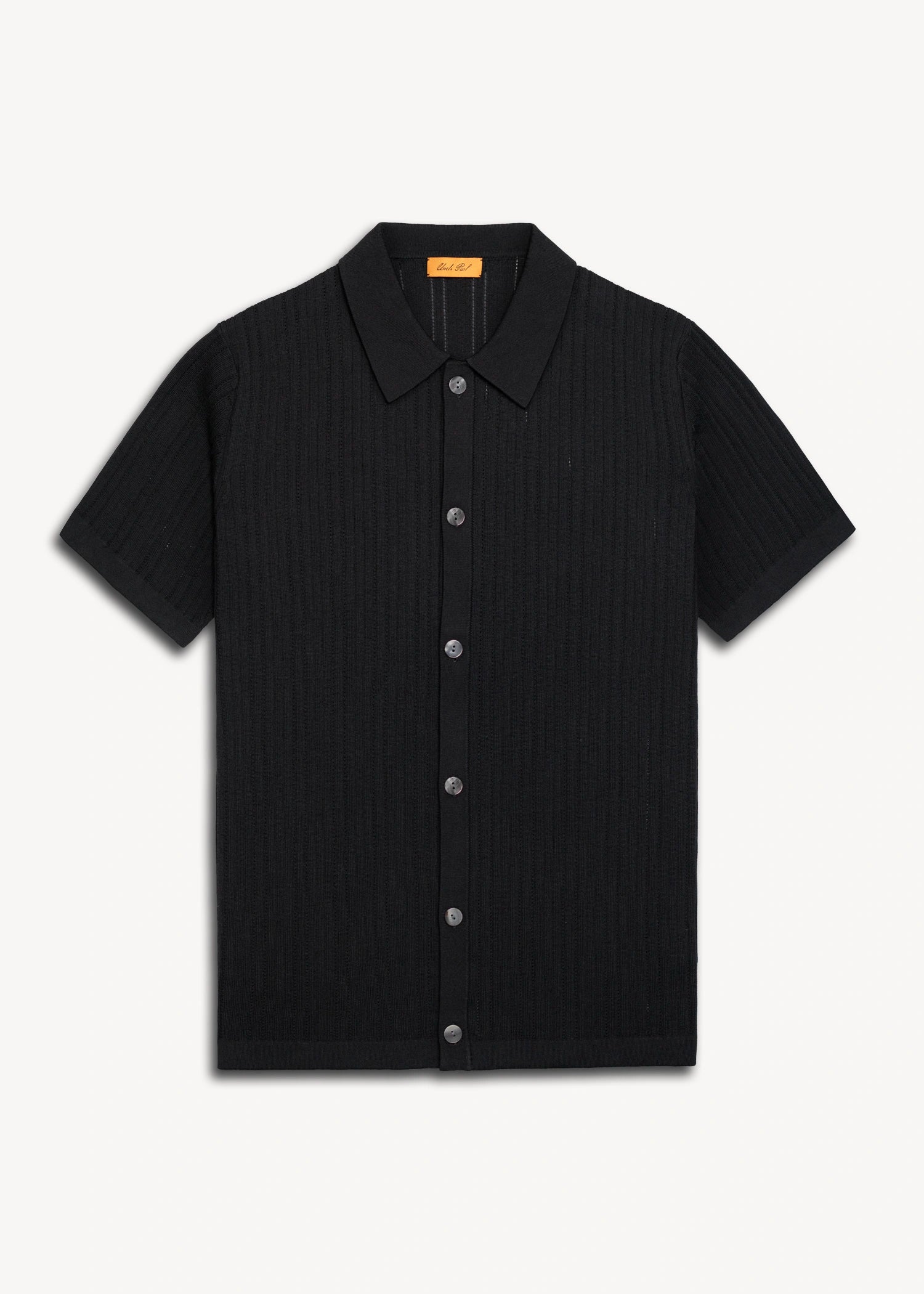 Mulberry Silk Polo Shirt - Black