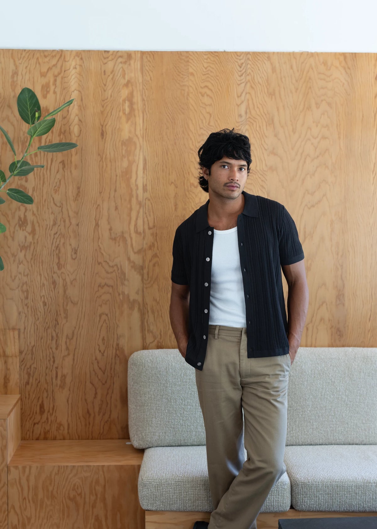 Mulberry Silk Polo Shirt - Black