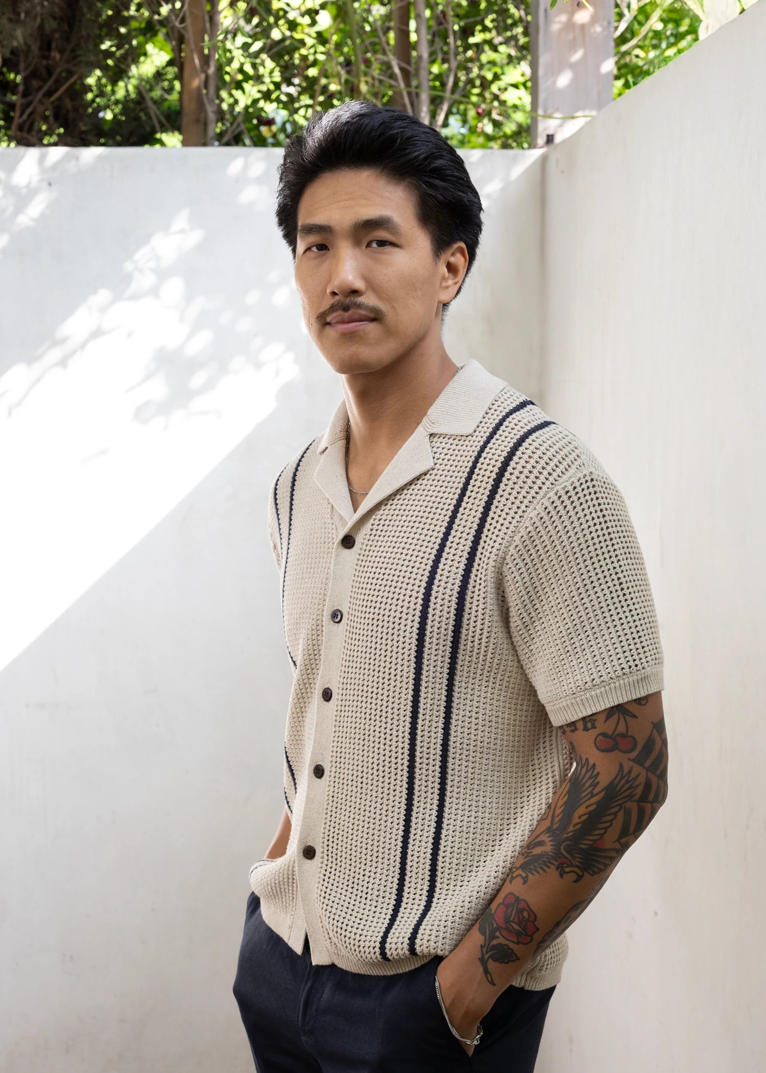 Crochet Cabana Shirt - Natural