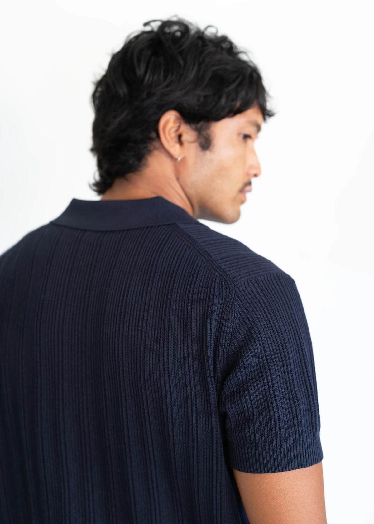 Mulberry Silk Classic Polo - Deep Navy
