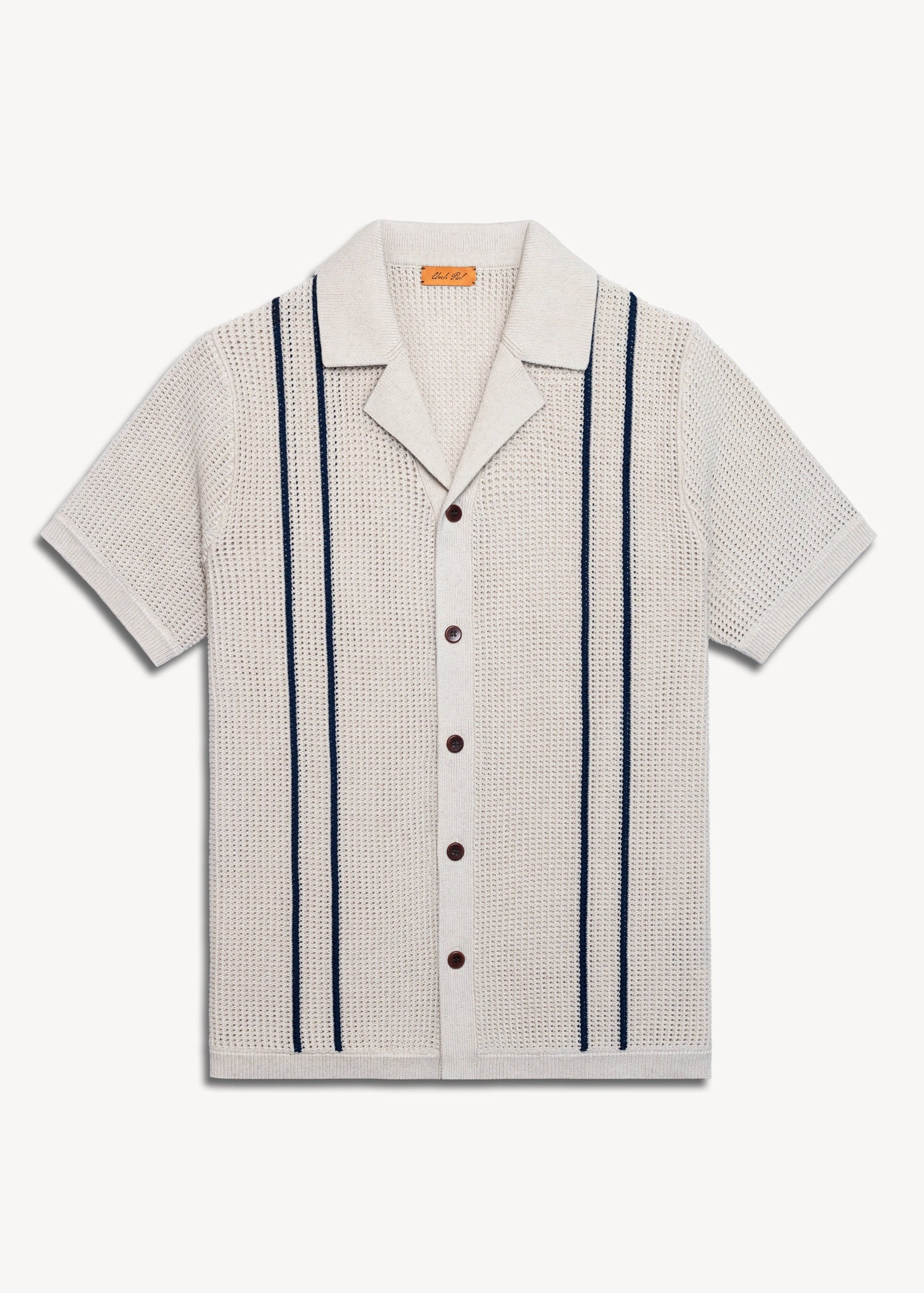 Linen Crochet Cabana Shirt - Natural