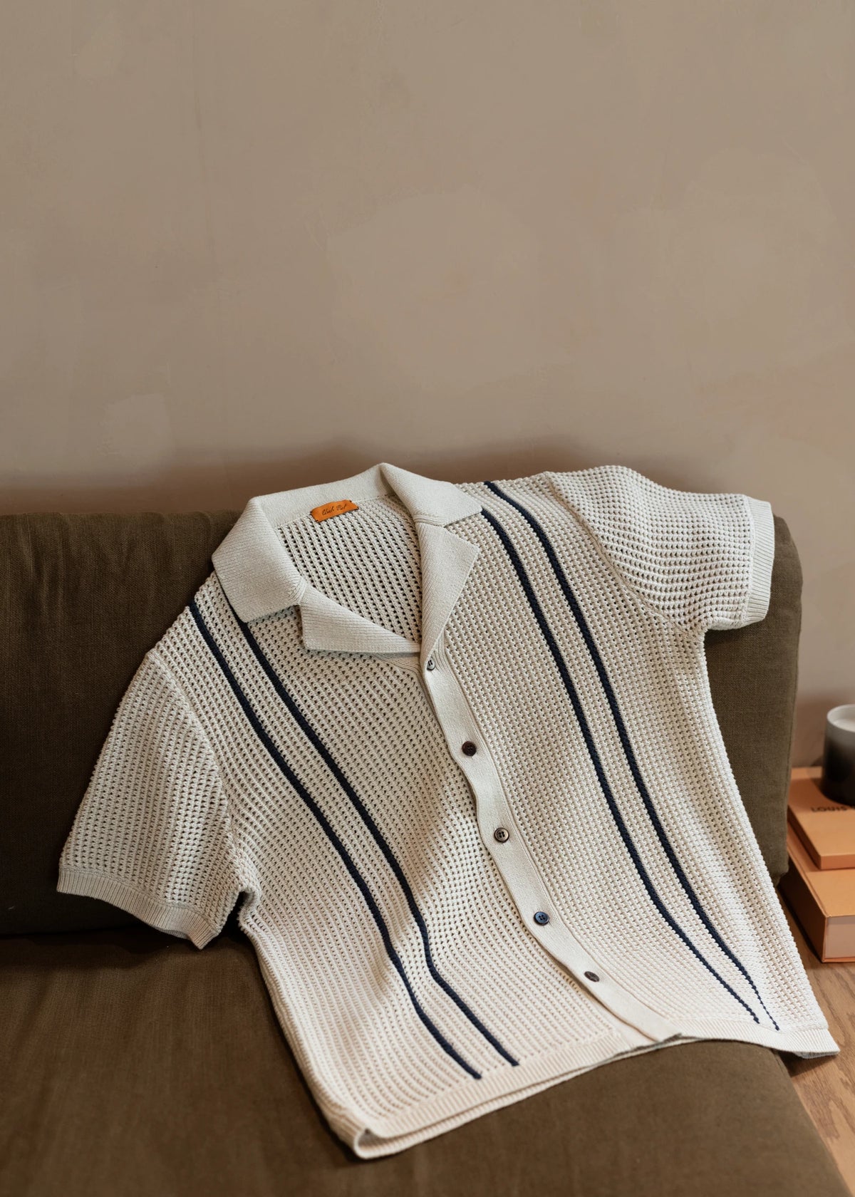 Linen Crochet Cabana Shirt - Natural