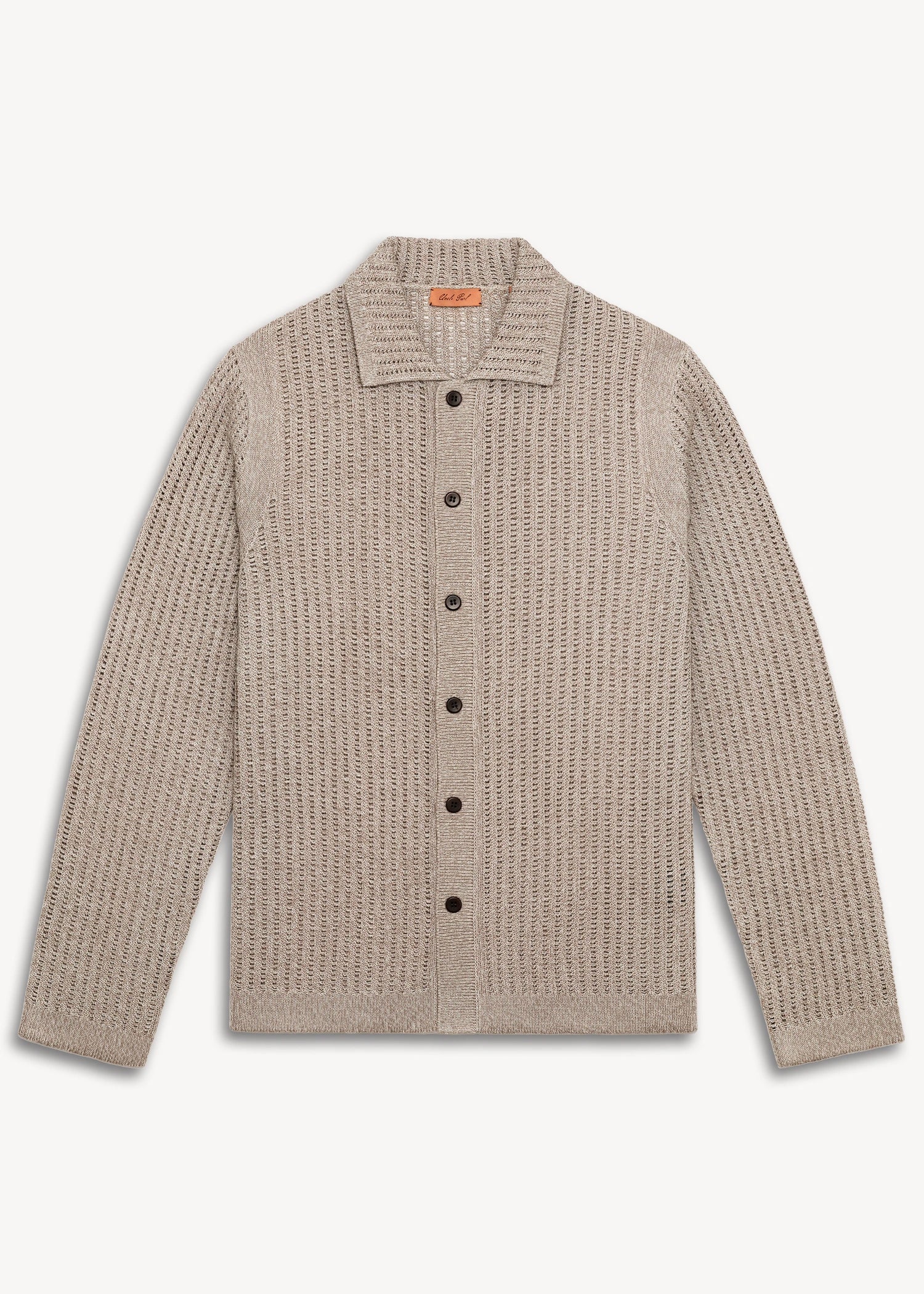 Linen Open Knit Shirt - Sand