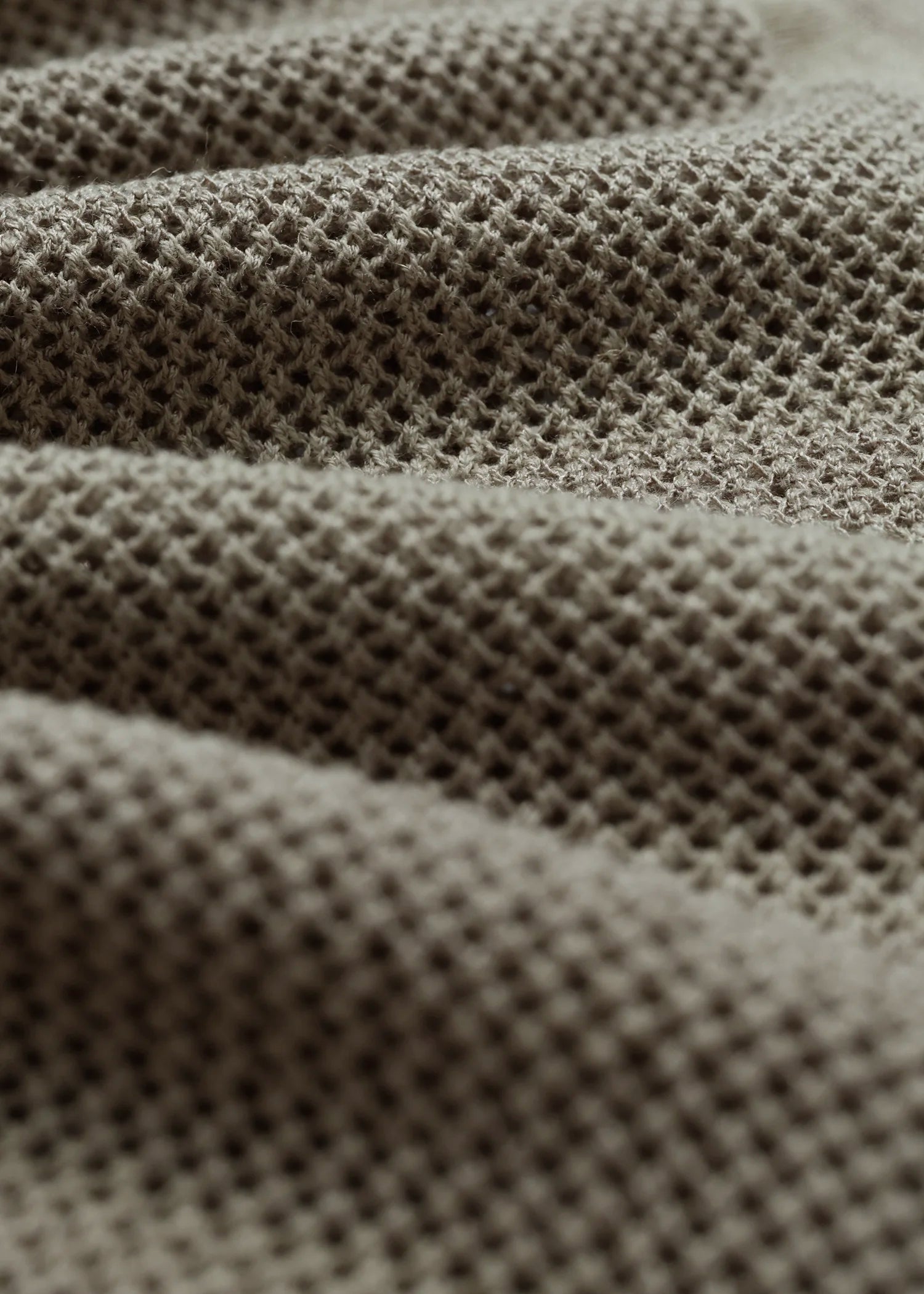 Linen Crochet Stitch Shirt - Sage Green