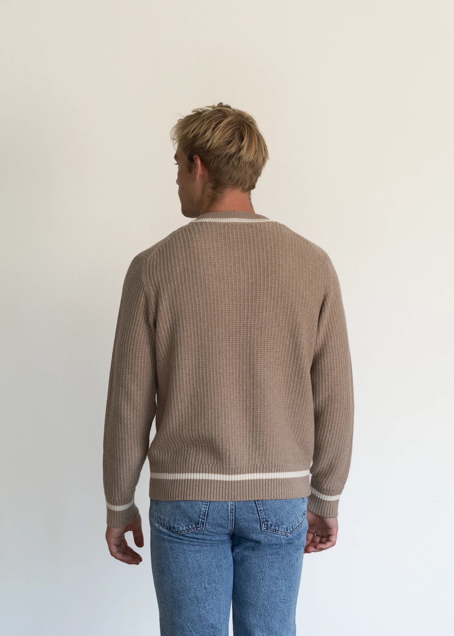 Extrafine Merino V-Neck - Sand