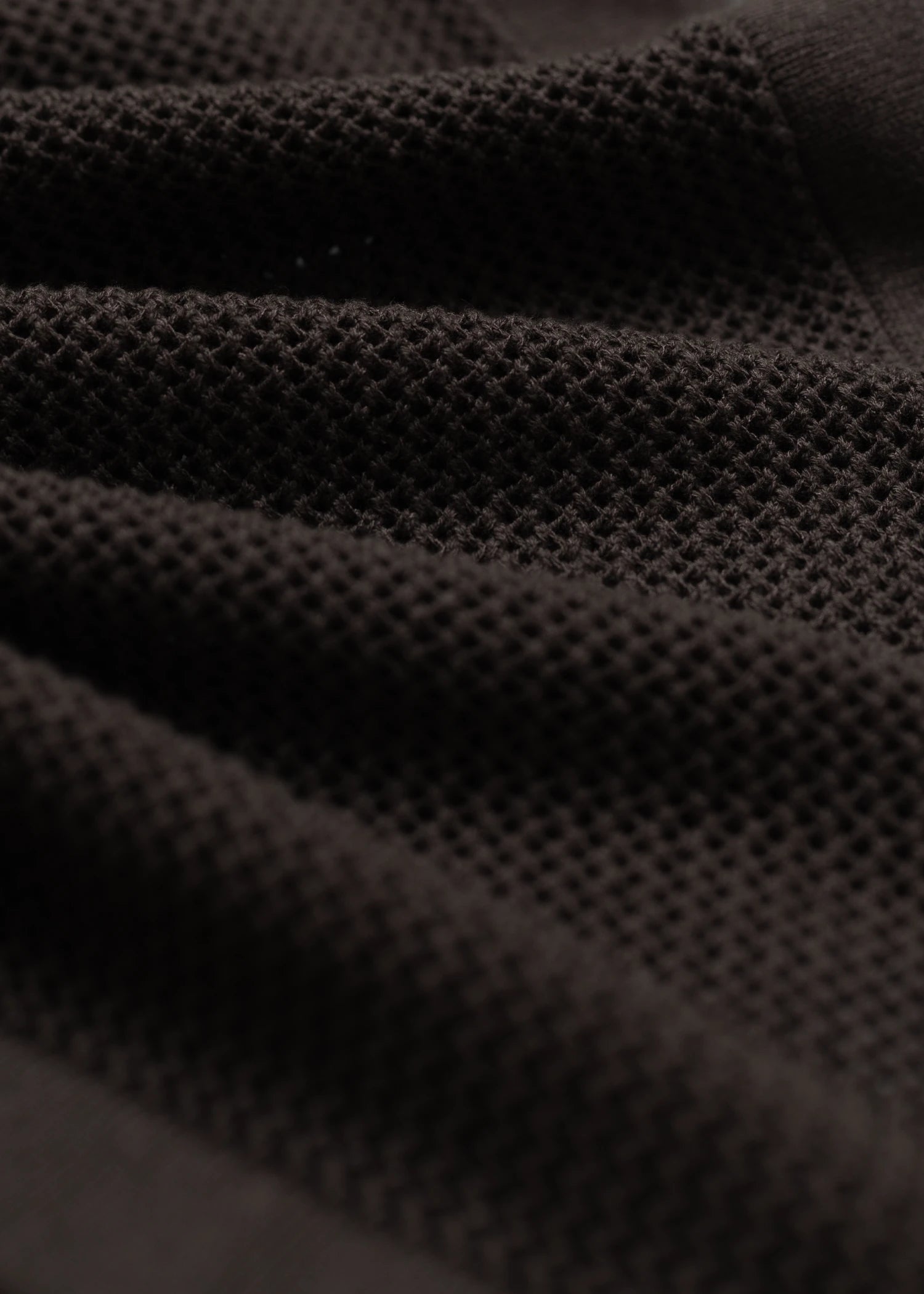 Linen Crochet Stitch Shirt - Java Brown