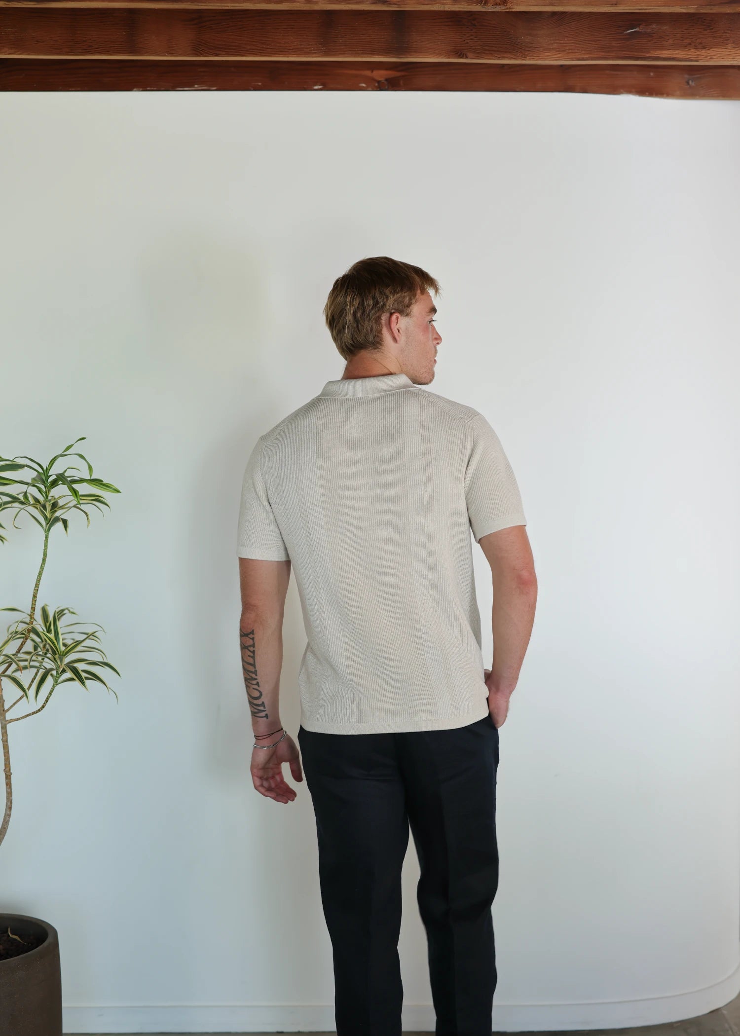 Linen Classic Polo - Natural