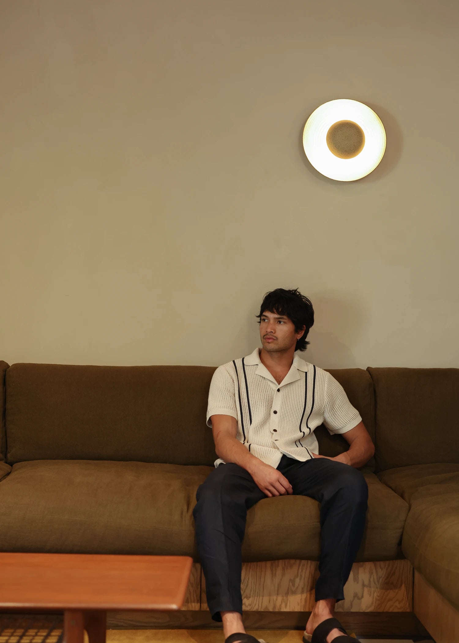 Linen Crochet Cabana Shirt - Natural