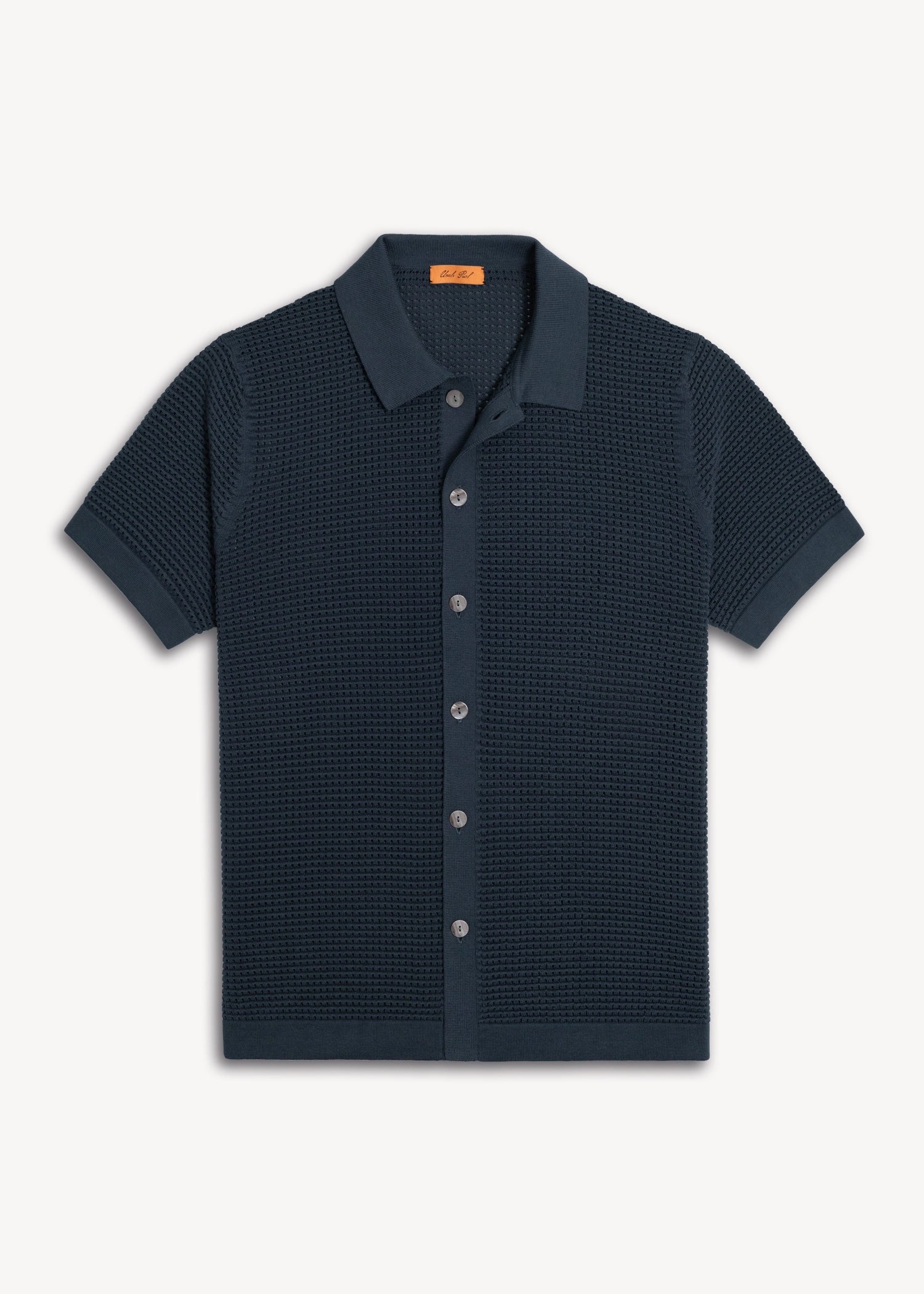 Mercer Cotton Polo Shirt - Petrol Navy