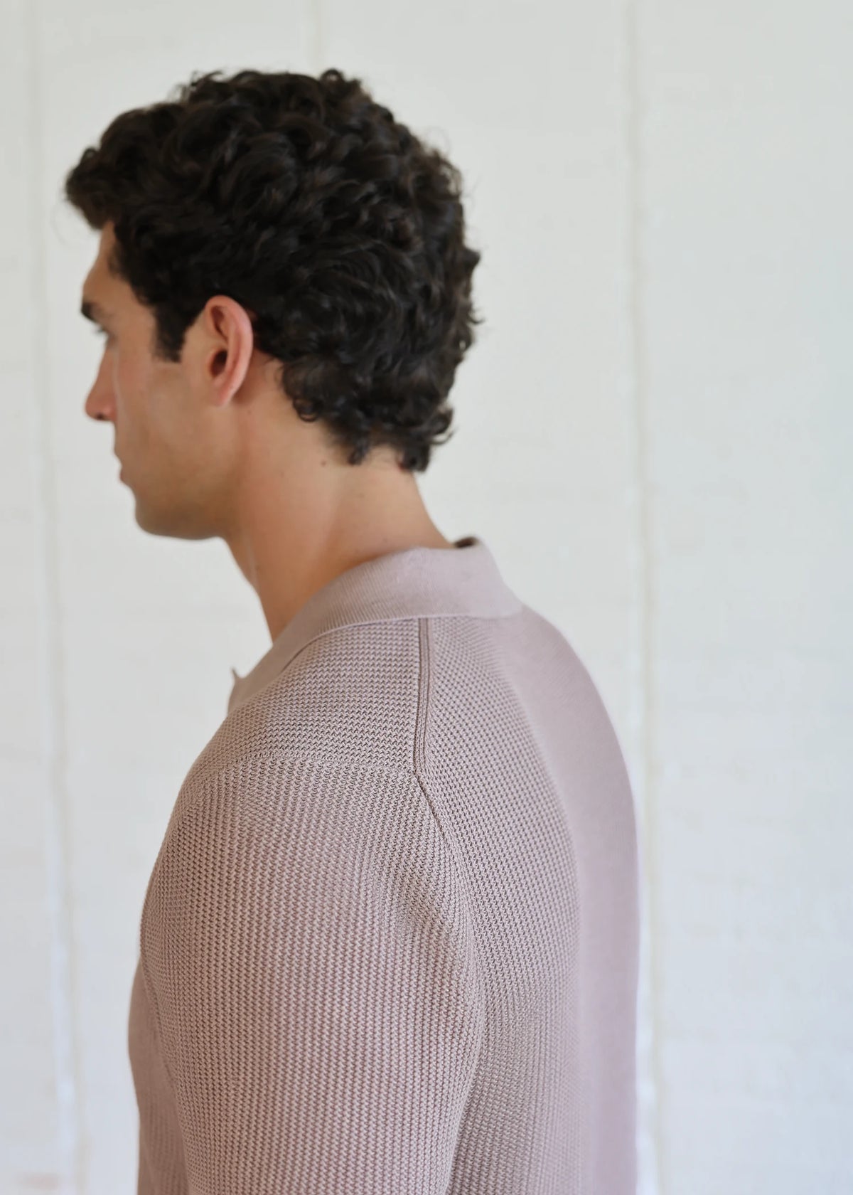 Mulberry Silk Polo - Dusty Rose