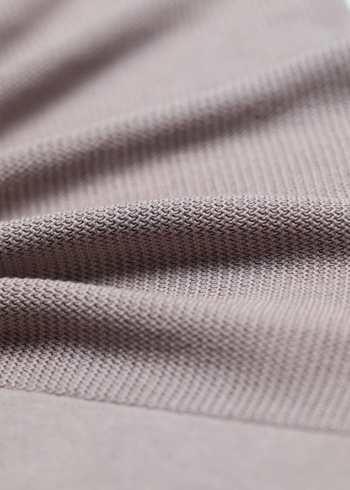 Mulberry Silk Polo - Dusty Rose