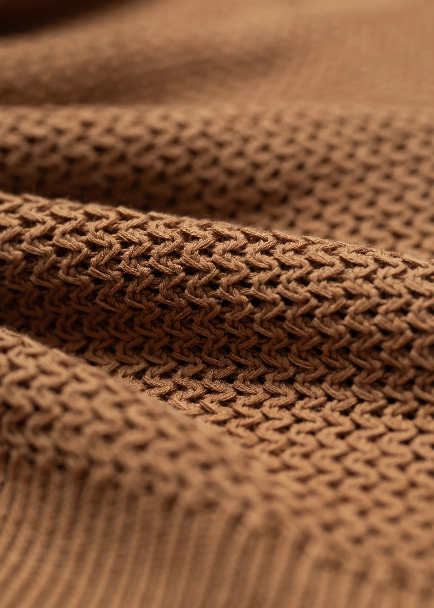 Linen Open Knit Pullover - Amber