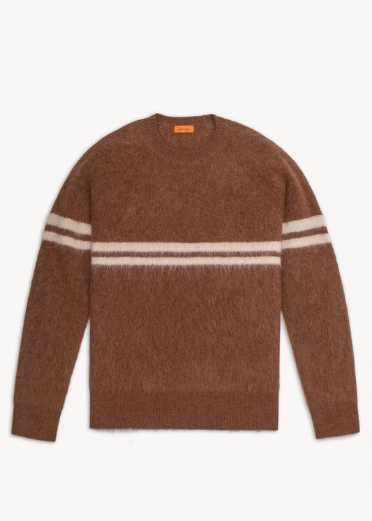 Brushed Alpaca Crew - Rust