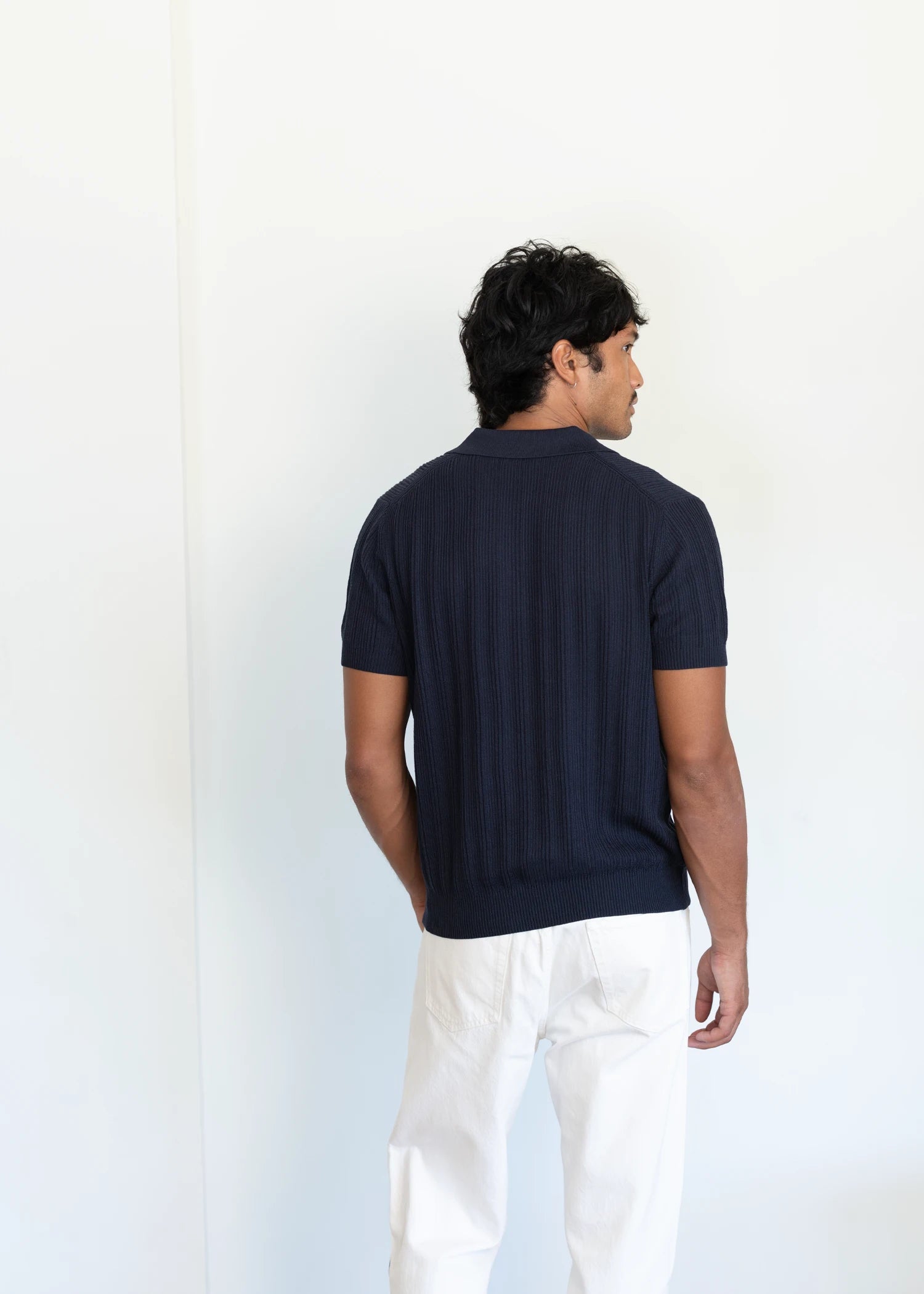 Mulberry Silk Classic Polo - Deep Navy