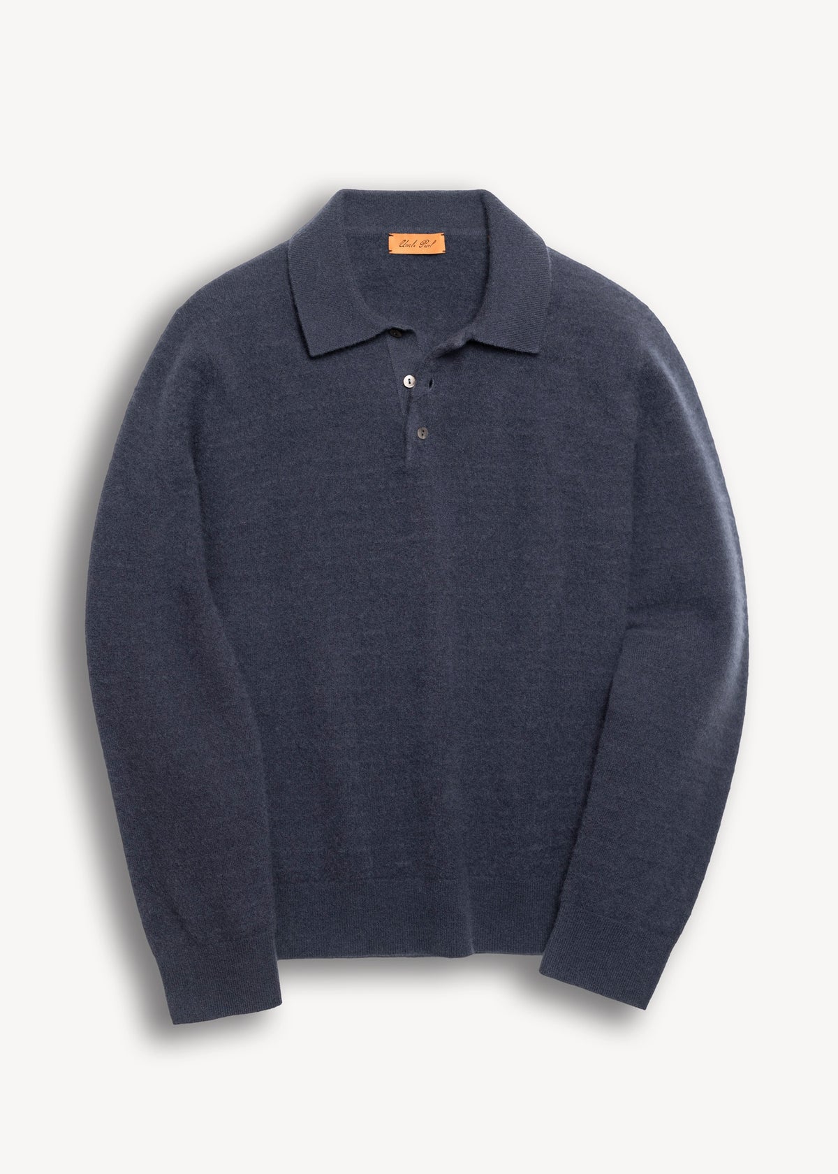 Cashmere Polo Sweater - Washed Navy