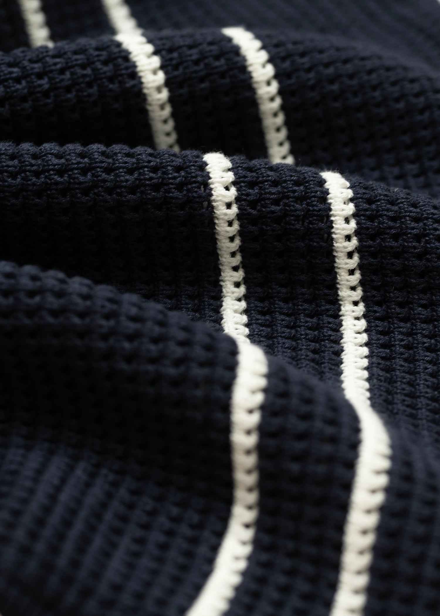 Linen Crochet Cabana Shirt - Deep Navy