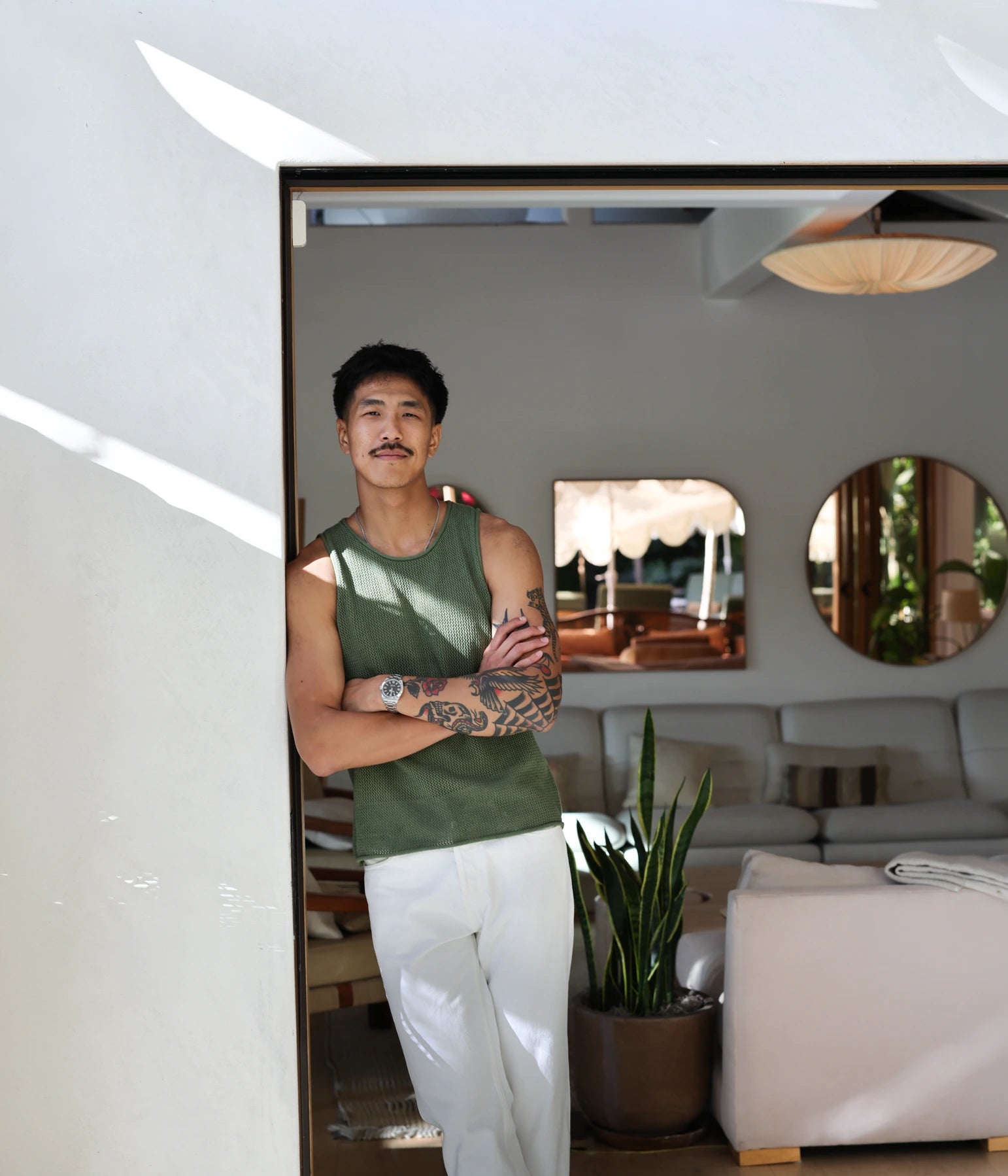 Uncle Purl crochet tank summer green linen